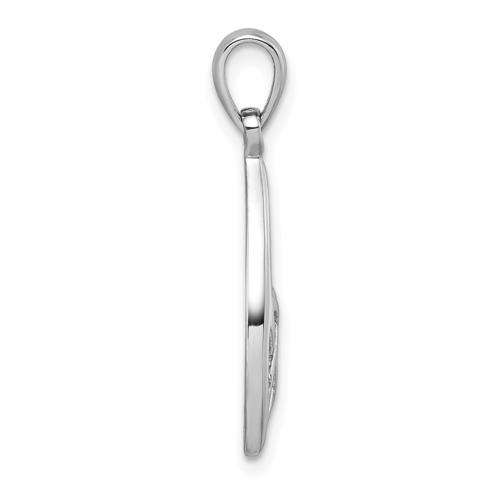 Sterling Silver Rhodium-plated Polished Fancy Celtic Design Pendant QG7214P