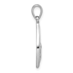 Sterling Silver Rhodium-plated Polished Fancy Celtic Design Pendant QG7214P