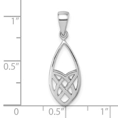 Sterling Silver Rhodium-plated Polished Fancy Celtic Design Pendant QG7214P