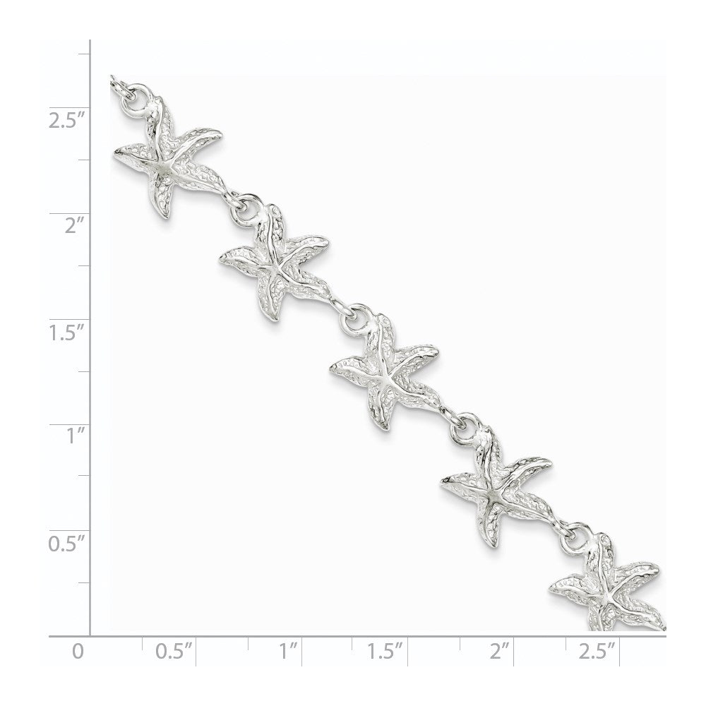 Sterling Silver Starfish Bracelet QG840-7