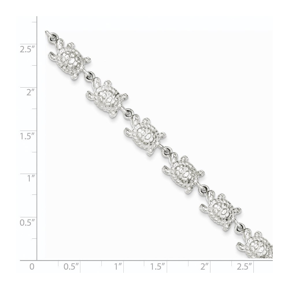 Sterling Silver Turtles Bracelet QG843-7