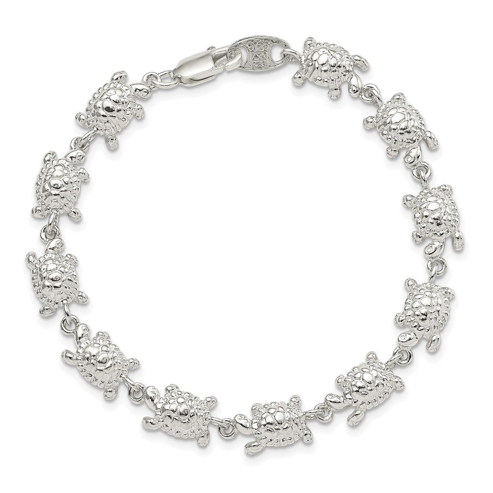 Sterling Silver Turtles Bracelet QG843-7