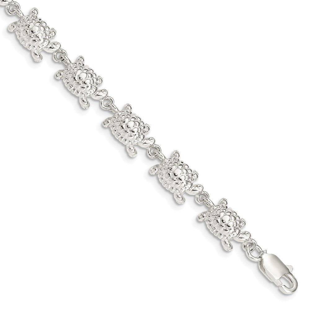 Sterling Silver Turtles Bracelet QG843-7