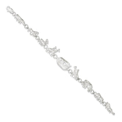 Sterling Silver Noah's Ark Bracelet QG894-7