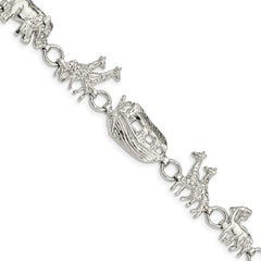 Sterling Silver Noah's Ark Bracelet QG894-7