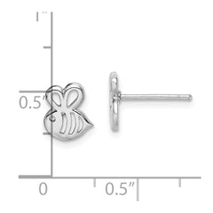 QGK176 Sterling Silver Madi K RH-plated Bumblebee Children's Post Earrings