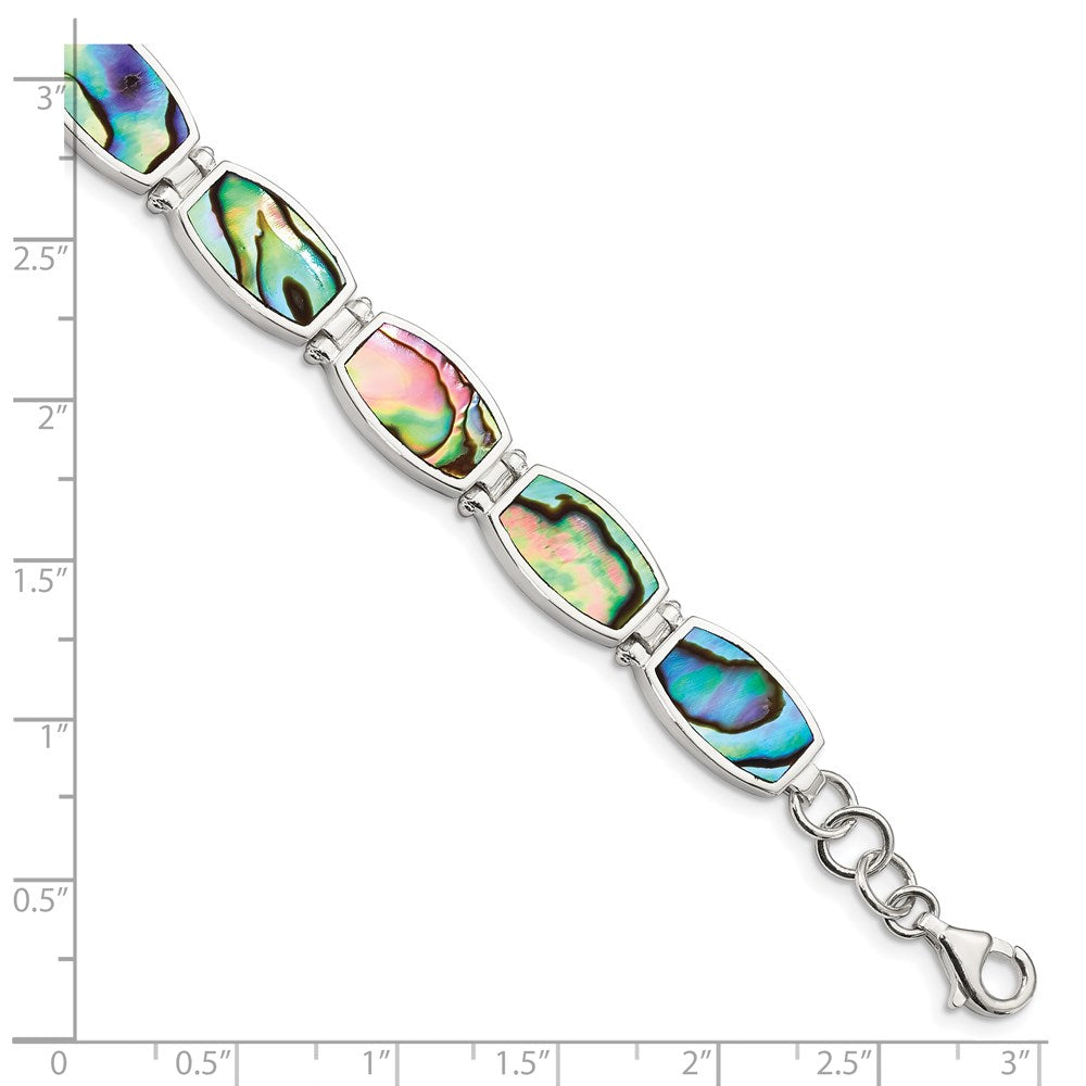 Sterling Silver Abalone Bracelet QH1032-7.25