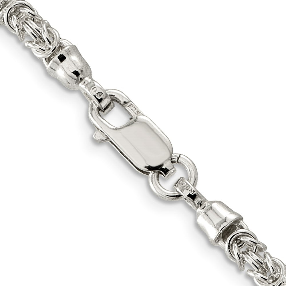 Sterling Silver 4mm Fancy Byzantine ChainQH1076