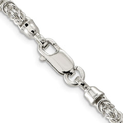 Sterling Silver 4mm Fancy Byzantine ChainQH1076