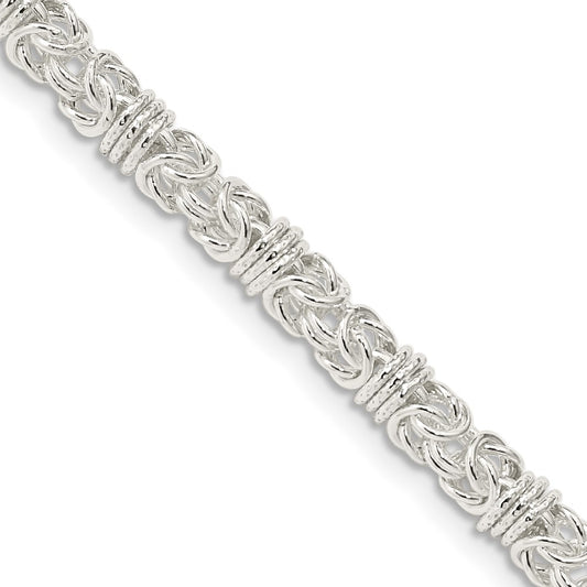 Sterling Silver 4mm Fancy Byzantine ChainQH1076