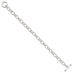 Sterling Silver 7.75inch Polished Fancy Link Toggle Bracelet QH130-7.75
