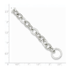 Sterling Silver 7.75inch Polished Fancy Link Toggle Bracelet QH147-7.75