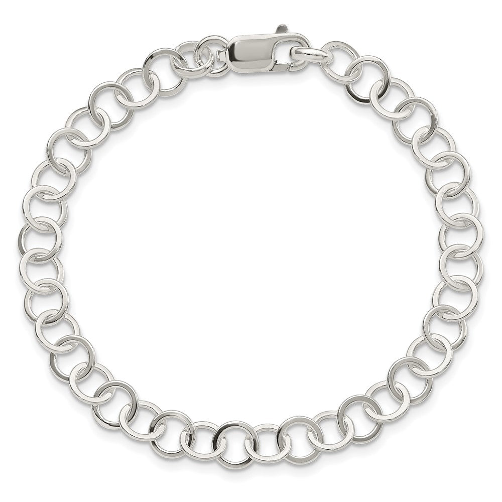 Sterling Silver 7.5inch Fancy Link Bracelet QH211-7.5