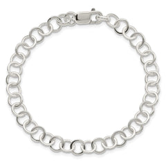 Sterling Silver 7.5inch Fancy Link Bracelet QH211-7.5