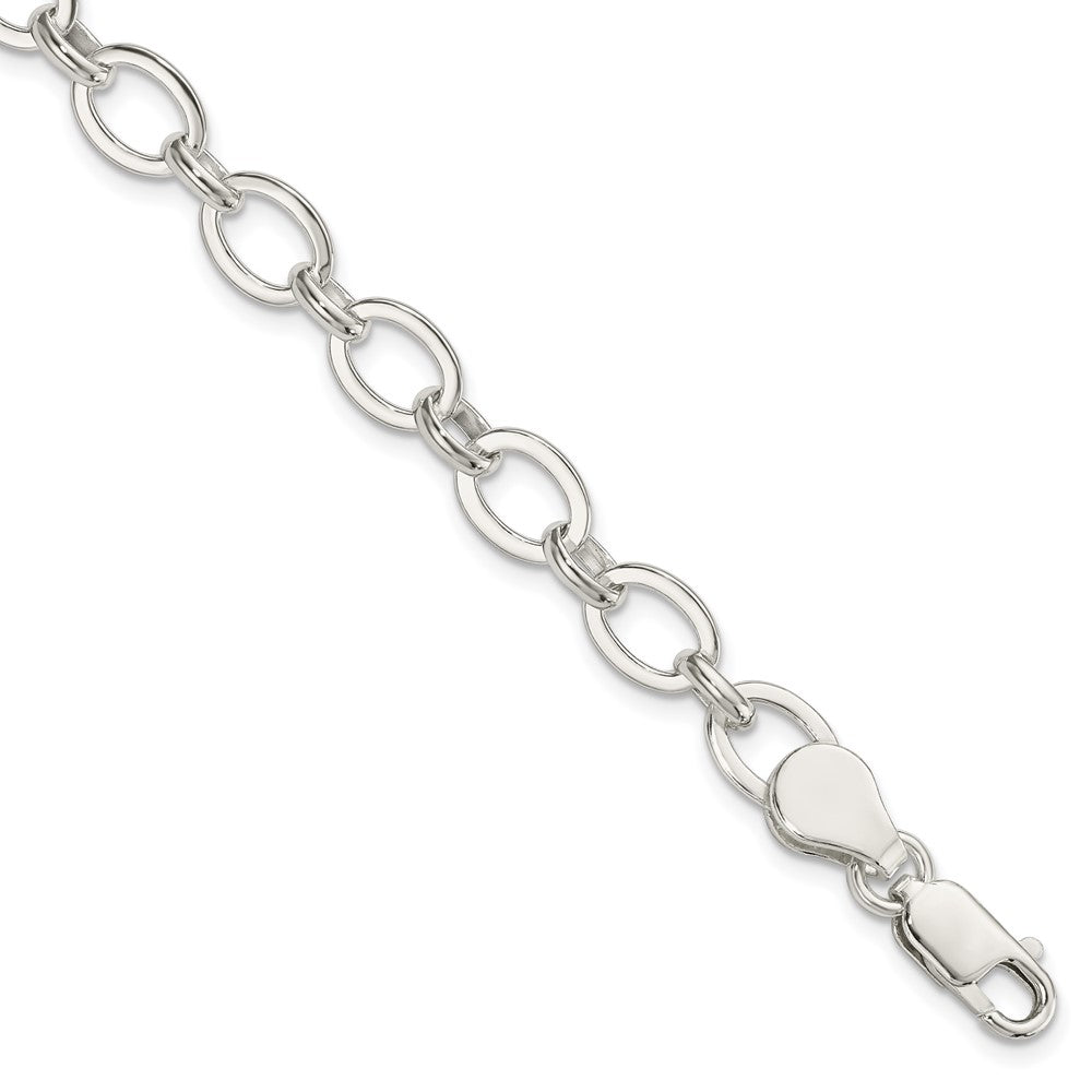 Sterling Silver 6.5inch Fancy Link Bracelet QH214-7.5