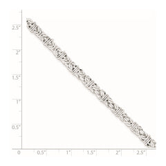 Sterling Silver 7.5inch Polished Fancy Link Bracelet QH223-7.5