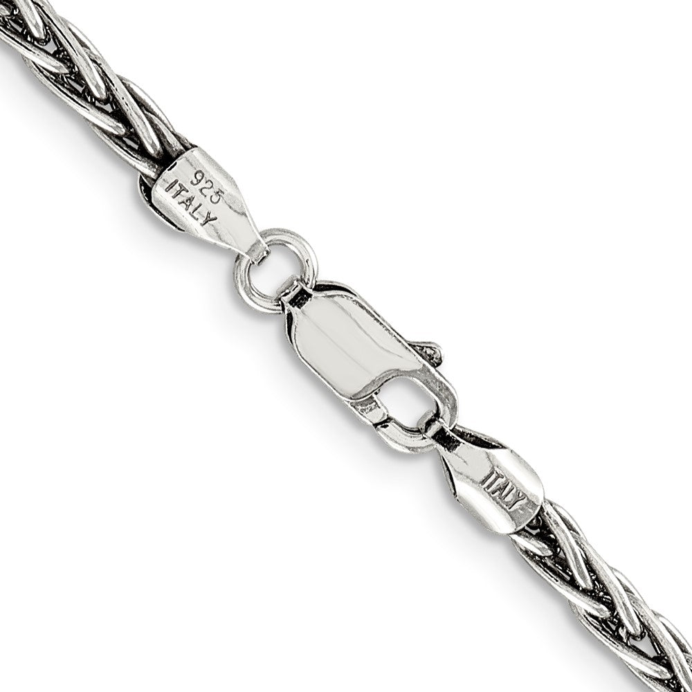 Sterling Silver Antiqued 3.25mm Solid Square Spiga ChainQH369