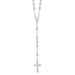 Sterling Silver Polished Rosary 26 inch Necklace QH4988
