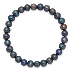 6-7mm Black Freshwater Cultured Pearl Stretch Bracelet QH5462