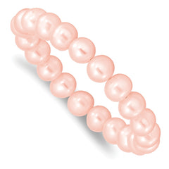 Madi K 5-6mm Pink Semi-Round Freshwater Cultured Pearl Children's Stretch Bracelet QH5566P