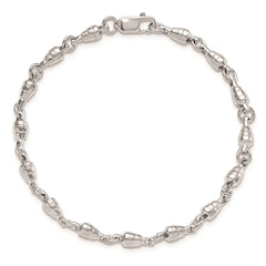 De-Ani Sterling Silver Rhodium-plated Polished Swivel Link Bracelet QH5610-7.5