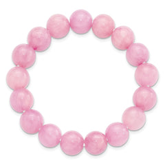 Pink Rose Quartz 10.00mm Beaded Stretch Bracelet QH5726