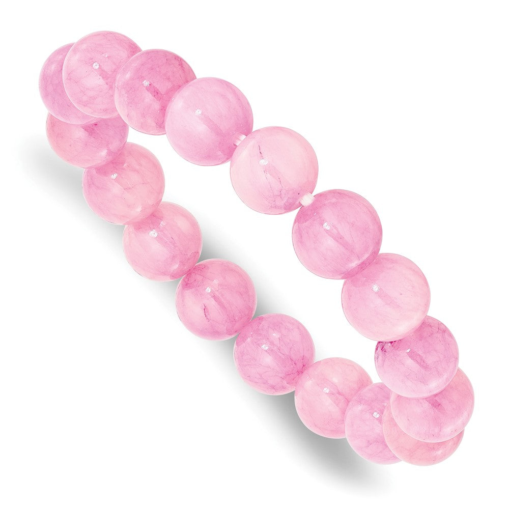 Pink Rose Quartz 10.00mm Beaded Stretch Bracelet QH5726