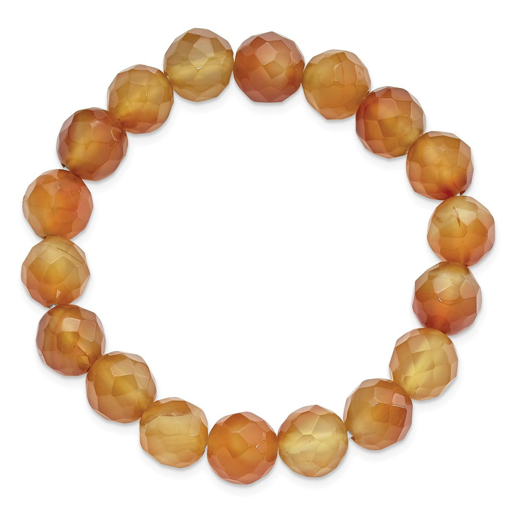Carnelian 10mm Beaded Stretch Bracelet QH5730