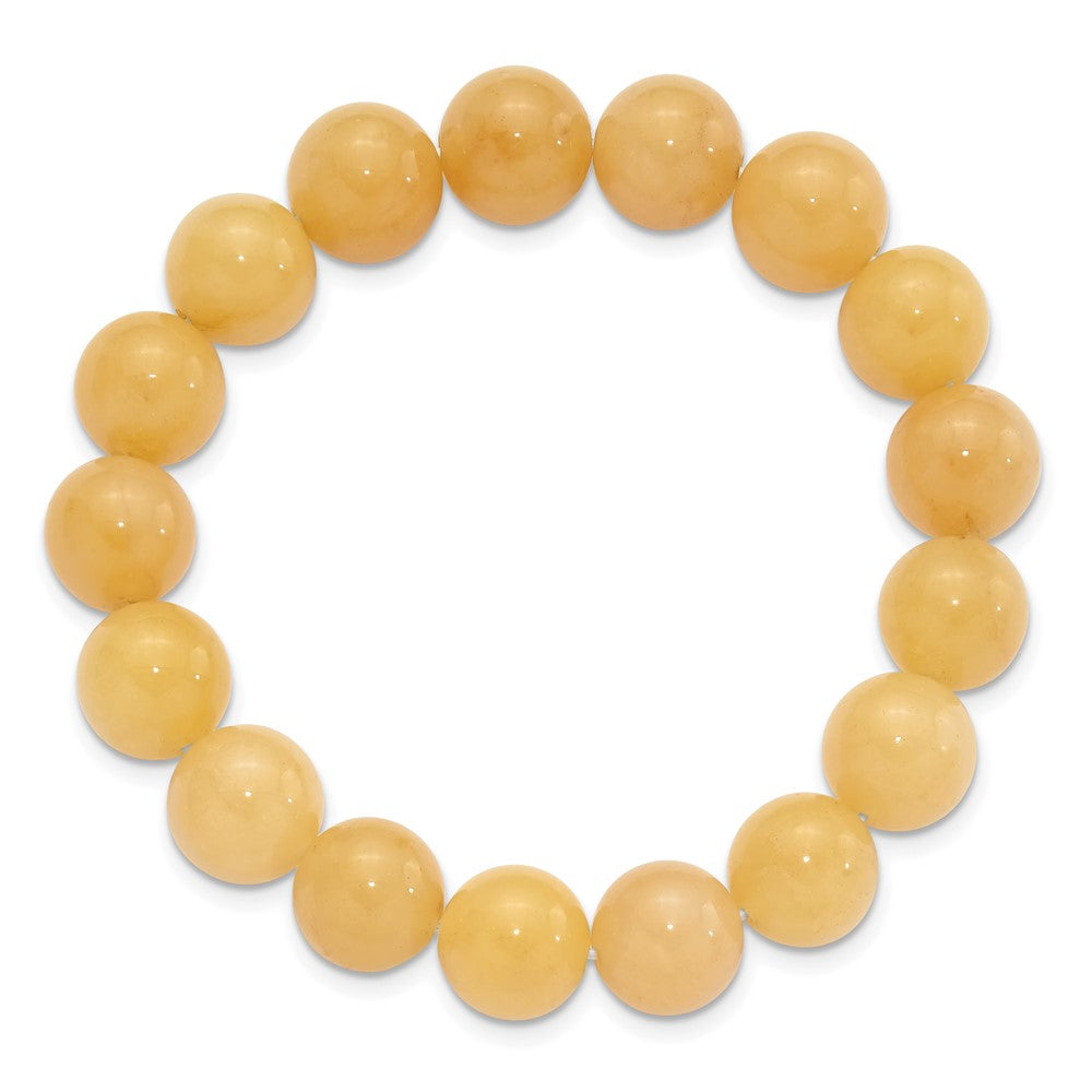 Yellow Quartz 10.00mm Beaded Stretch Bracelet QH5732
