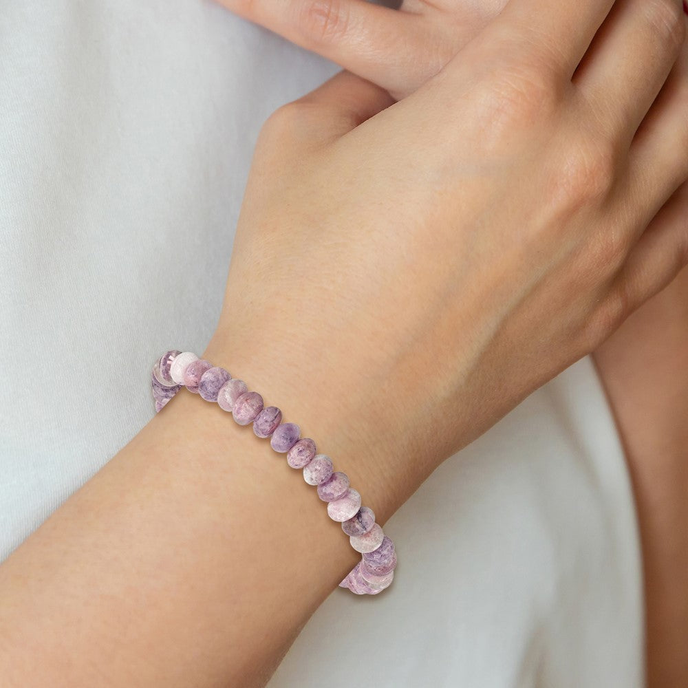Charoite 7mm Beaded Stretch Bracelet QH5733