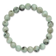 Kiwi Jasper 8.5mm Beaded Stretch Bracelet QH5752