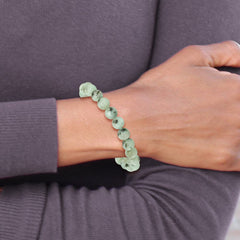 Kiwi Jasper 8.5mm Beaded Stretch Bracelet QH5752