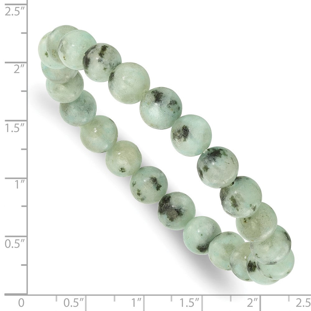 Kiwi Jasper 8.5mm Beaded Stretch Bracelet QH5752