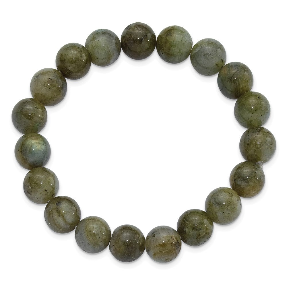 Green Labradorite 10.00mm Beaded Stretch Bracelet QH5753