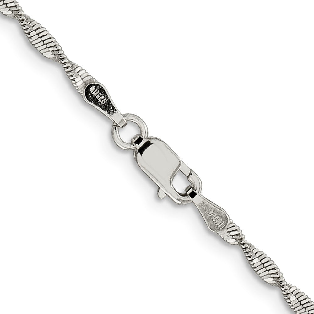 Sterling Silver 2mm Twisted Herringbone ChainQHB1