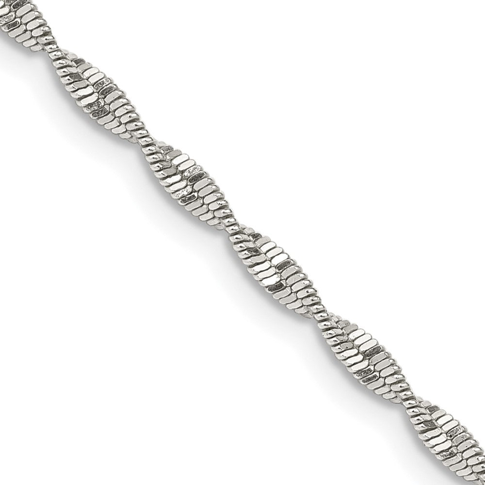 Sterling Silver 2mm Twisted Herringbone ChainQHB1