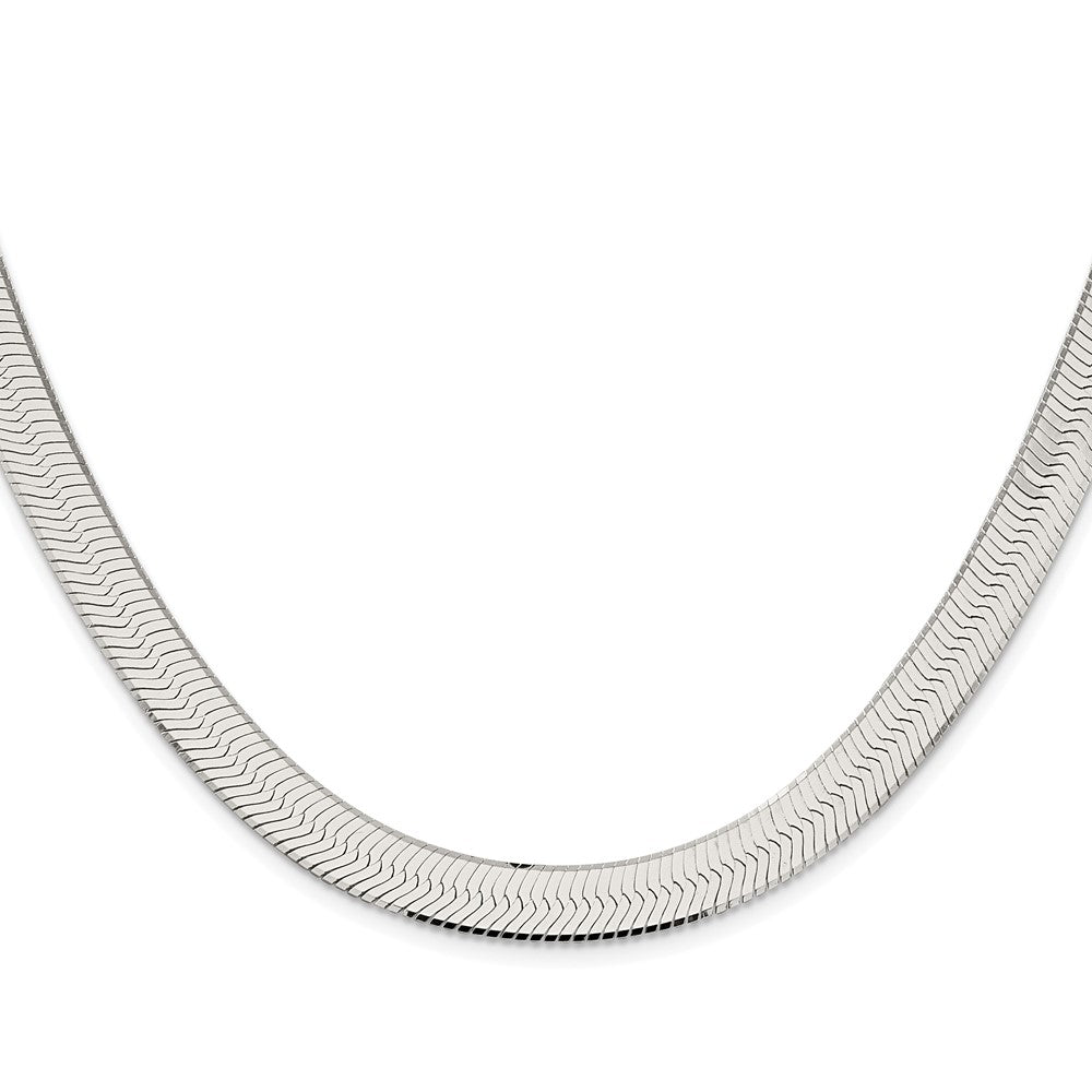 Sterling Silver Rhodium-plated 8.75mm Magic Herringbone ChainQHB100R