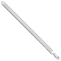 Sterling Silver Rhodium-plated 8.75mm Magic Herringbone Chain QHB100R-8