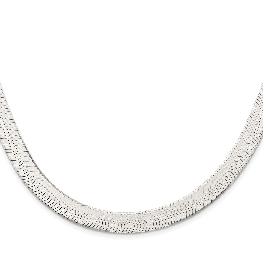 Sterling Silver Rhodium-plated 10.5mm Magic Herringbone ChainQHB120R