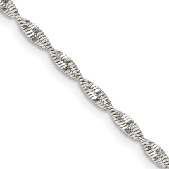 Sterling Silver 2mm Twisted Herringbone ChainQHB1