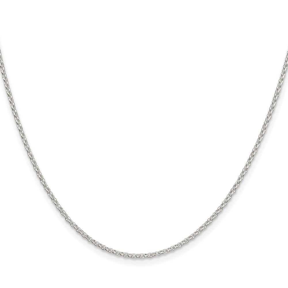 Sterling Silver Rhodium-plated 1.5mm Diamond-cut Cable ChainQHC022R