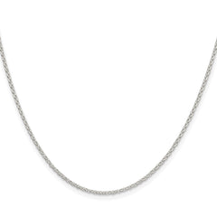 Sterling Silver Rhodium-plated 1.5mm Diamond-cut Cable ChainQHC022R