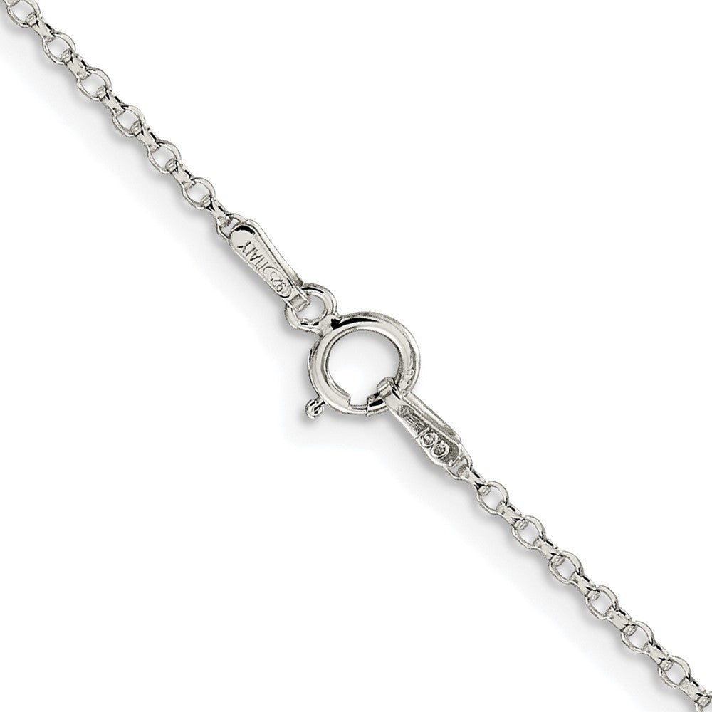 Sterling Silver Rhodium-plated 1.5mm Diamond-cut Cable ChainQHC022R