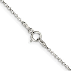 Sterling Silver Rhodium-plated 1.5mm Diamond-cut Cable ChainQHC022R