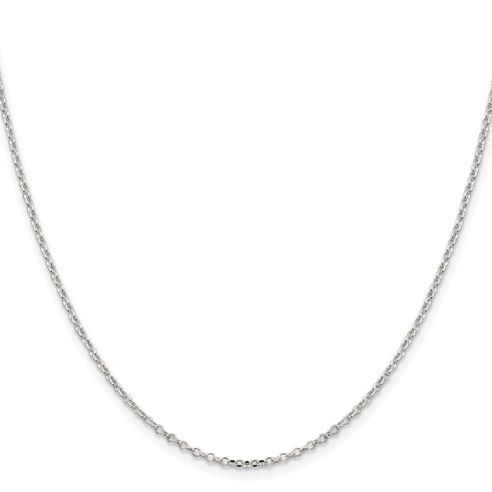 Sterling Silver Rhodium-plated 1.75mm Diamond-cut Cable ChainQHC027R