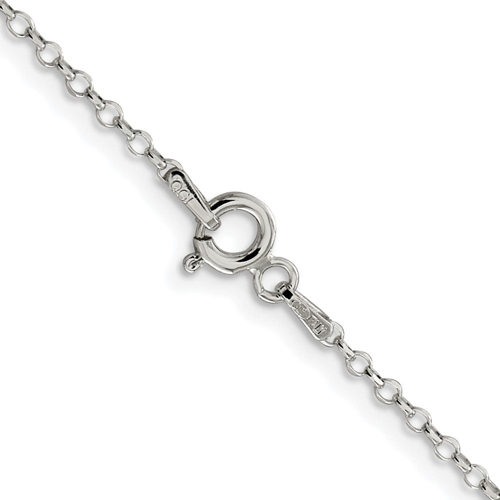 Sterling Silver Rhodium-plated 1.75mm Diamond-cut Cable ChainQHC027R