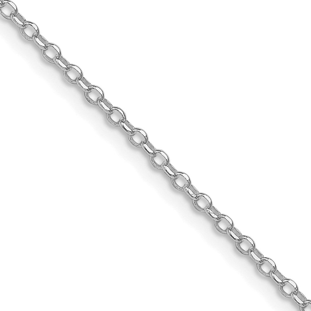 Sterling Silver Rhodium-plated 1.75mm Diamond-cut Cable ChainQHC027R