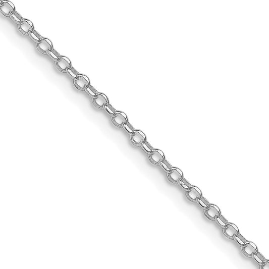 Sterling Silver Rhodium-plated 1.75mm Diamond-cut Cable ChainQHC027R