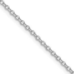 Sterling Silver Rhodium-plated 1.75mm Diamond-cut Cable ChainQHC027R