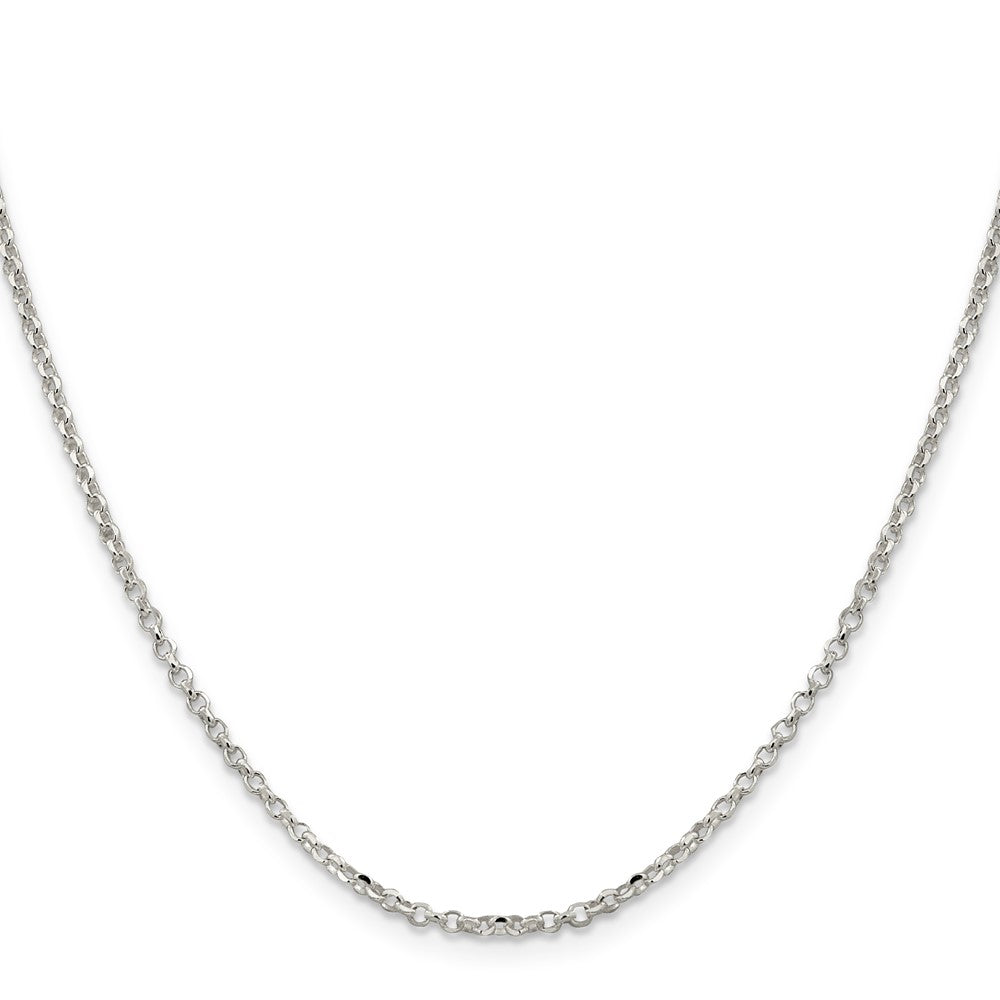 Sterling Silver 2.2mm Diamond-cut Cable Chain w/2in ext.QHC035